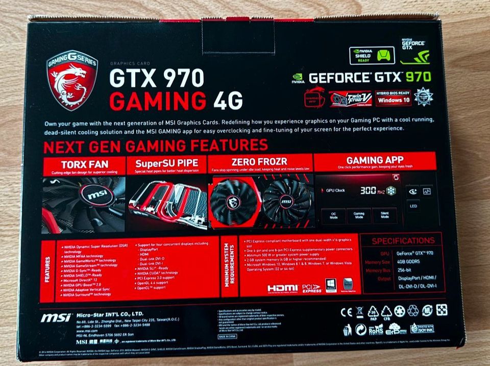 MSI NVIDIA GeForce GTX 970 Gaming 4G (4GB GDDR5) in Griesheim