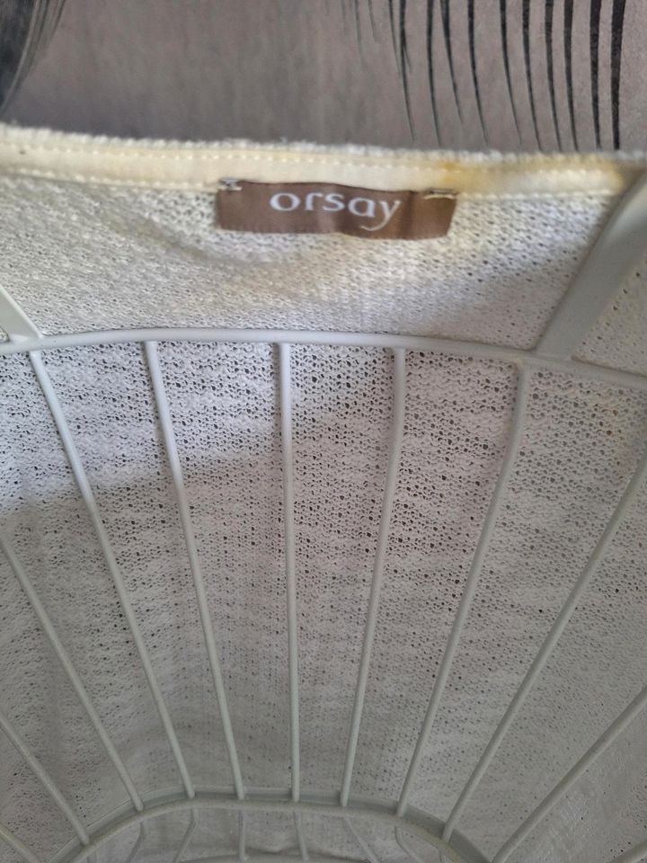 Orsay 3/4 Shirt weiß in Gr. M/L mit Stickerei in Grettstadt