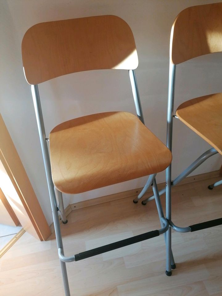 3 Barstühle ikea. Klappbar. Sehr stabil und gut erhalten, je 20€ in Bad Steben