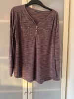 Langarmshirt weinrot meliert Gr L Primark Frankfurt am Main - Eckenheim Vorschau