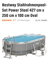 Bestway Stahlrahmen Pool Oval 427 x 250 x 100 cm Nordrhein-Westfalen - Neuenkirchen Vorschau