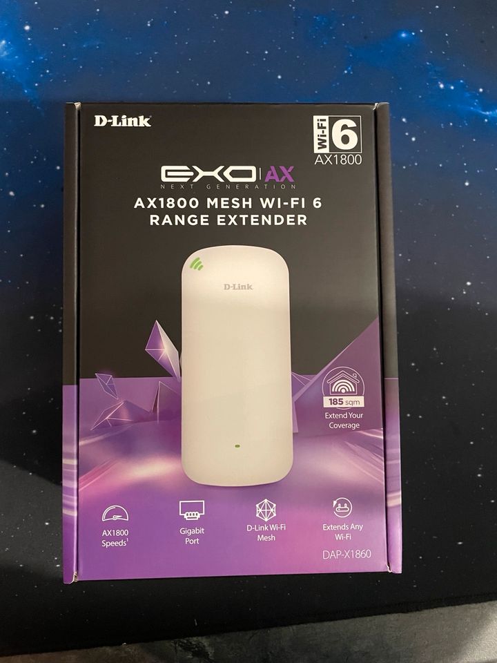 Neu verpackt, D Link AX1800 Mesh Wi-Fi 6 Range Extender in Dorfen