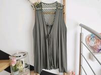 XXL 50 52 Ulla Popken Tunika Weste khaki Shirt Jacke Spitze Sachsen-Anhalt - Genthin Vorschau