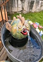 Fisch Wasserspeier Zaunreiter Zaunhocker Garten Deko Keramik Bayern - Bernried Niederbay Vorschau