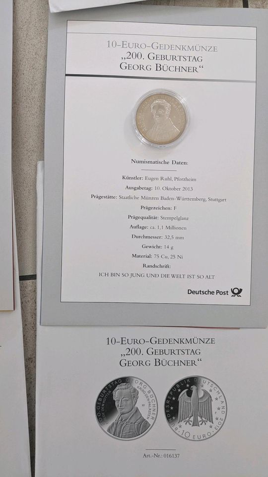 10€ Gedenkmünzen Sammlung Silbermünzen in Malente