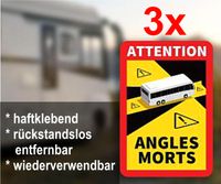 2x 3er Set Haft-Schilder "Angles Morts", wiederverwendbar Wuppertal - Barmen Vorschau