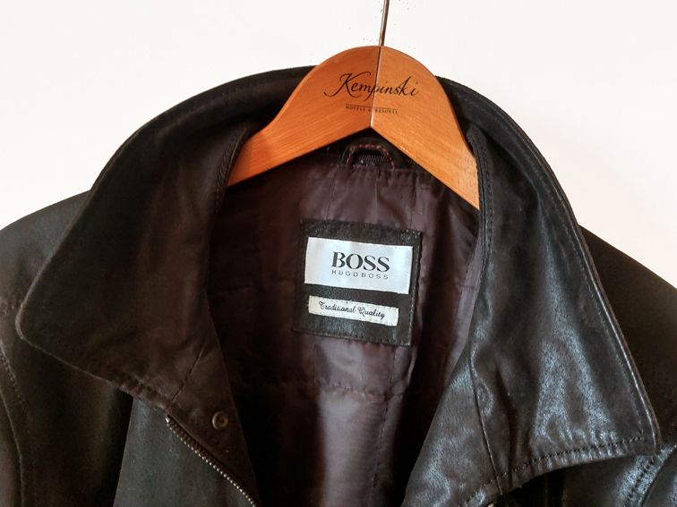 HUGO BOSS DESIGNER RIND NUBUK LEDERJACKE BRAUN Gr. 48 - 50 M in Ismaning