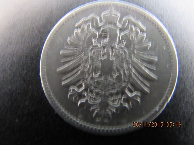 1 Mark Münze Deutsches Reich,Kaiserreich Silber  900/1000 in Wuppertal