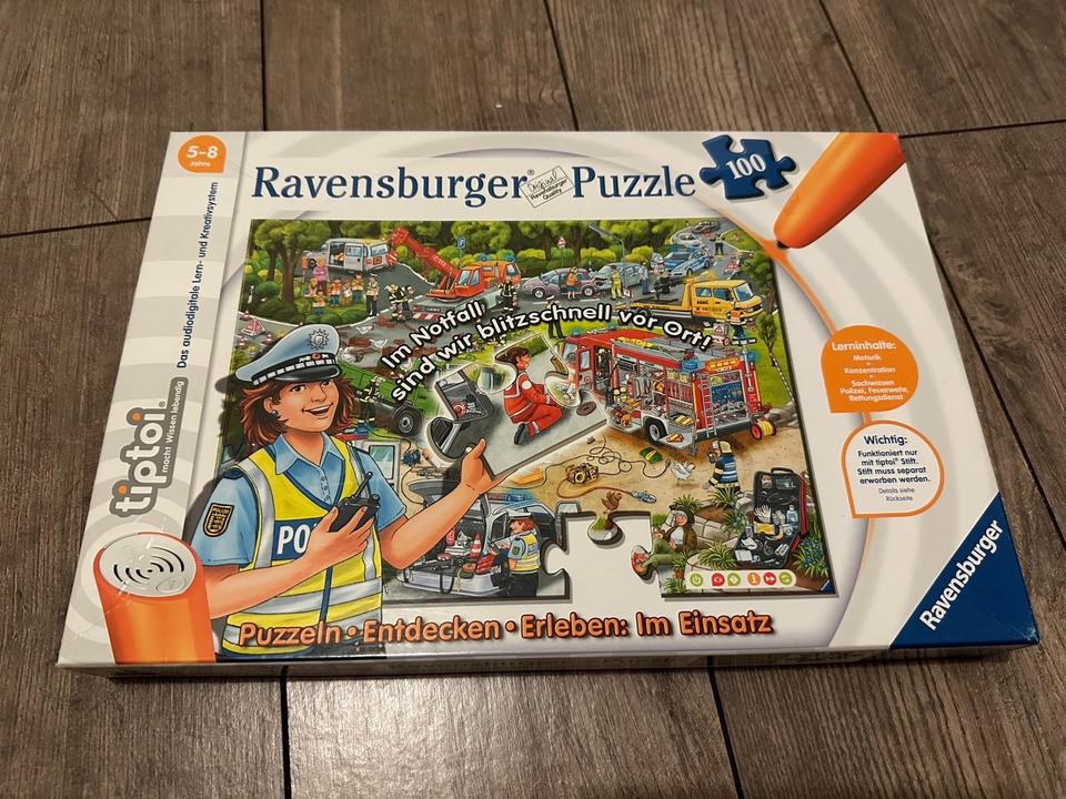 Tiptoi Ravensburger Puzzle Polizei 100 Teile Vollständig! in Rellingen