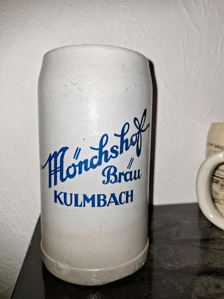 Bierkrug 1 L Mönchshof Bräu Kulmbach in Meßstetten