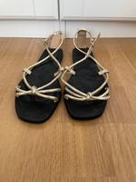 Schwarze goldene H&M Sandalen Saarbrücken-West - Altenkessel Vorschau