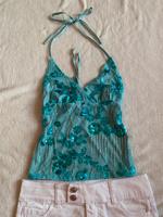 Neckholder Pailletten sequin top rückenfrei Ibiza Trend Sommer Hessen - Kassel Vorschau