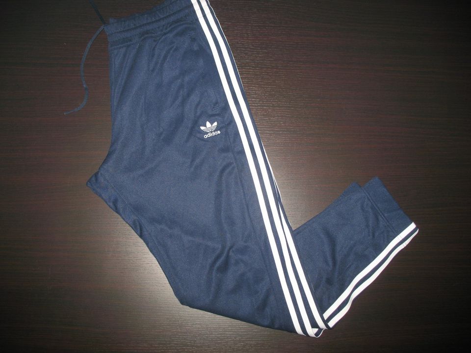 Original Adidas Knopfhose Adibreak Gr L blau Retro Vintage in Frankfurt am Main