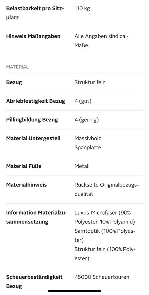 Sofagarnitur mit Schlaffunktion und Bettkasten in Sangerhausen