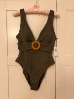 Costes Badeanzug Swimsuit khaki gold Glitzer NEU! Sommer Meer Düsseldorf - Oberkassel Vorschau