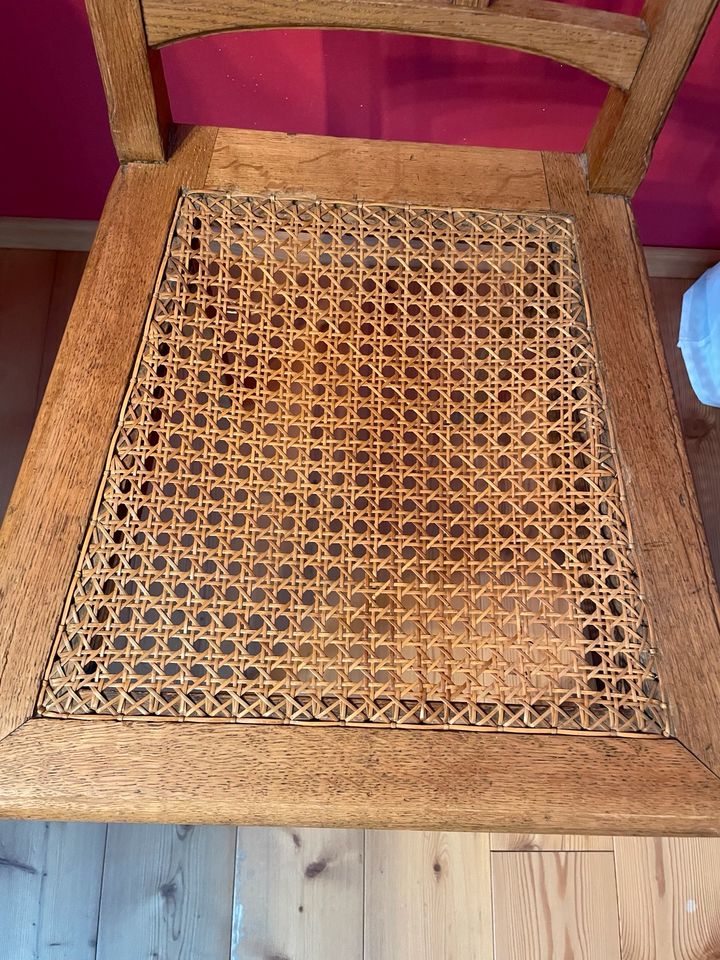 2 Stühle Geflecht Holz Küchenstühle Stuhl in Vaihingen an der Enz