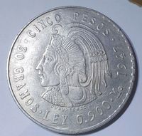 Mexikanische 5 Pesos Münze 1947 Rheinland-Pfalz - Bernkastel-Kues Vorschau