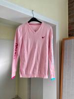 Pullover mit Pailletten und gesticktem Schriftzug in rosa Nordrhein-Westfalen - Hürth Vorschau