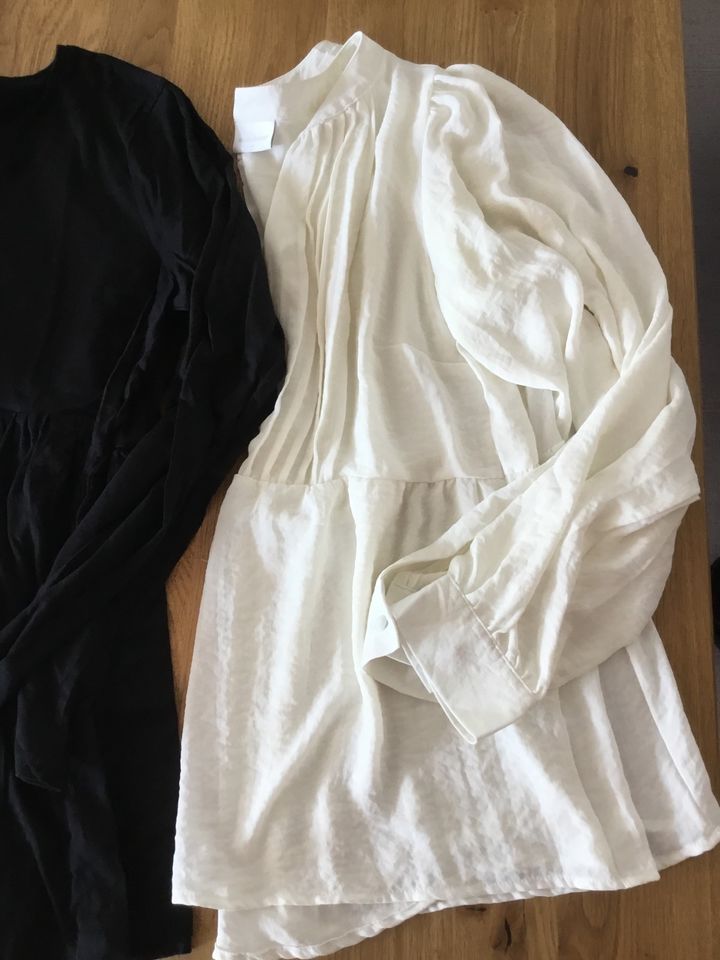 Umstandsmode, Shirt, Bluse, h&m, M, schwarz, weiß, braun in Ottersberg