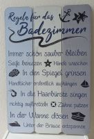 Wand-Plankenschild "Regeln für das Badezimmer", 60x40 cm,s. Fotos Lübeck - St. Lorenz Nord Vorschau