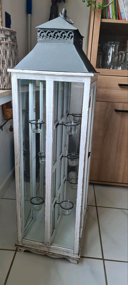 Holzlaterne Glas Windlicht Vintage Shabby chic in Euskirchen