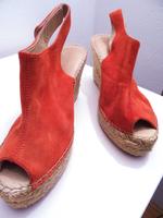 Wedges,Keilsandalette,Peeptoes,Sling Pumps,Gr.40,Leder,Rot,Orange Köln - Köln Merheim Vorschau