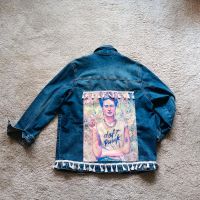 Frida Kahlo Unikat Jeansjacke oversize Gr. 4 XL 5 XL DIY upcyclin Niedersachsen - Hameln Vorschau