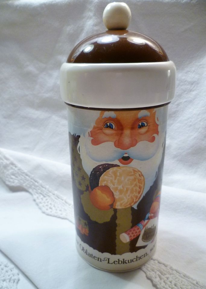 LEER Nürnberg Oblaten-Lebkuchen-Dose Weihnachtsmann Nikolaus 80er in Gütersloh