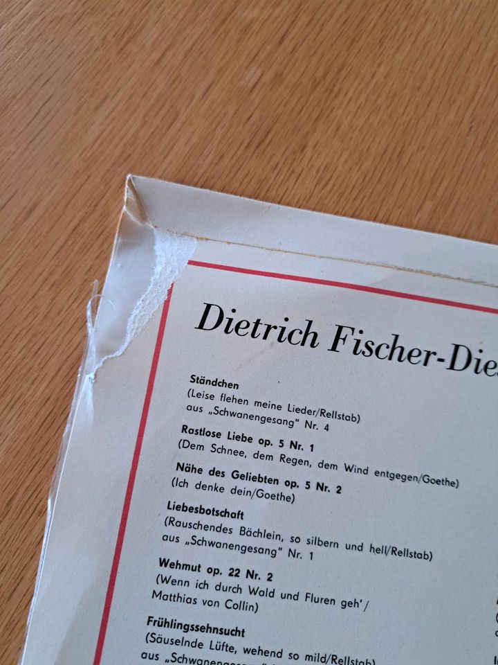 Schallplatte  - D. Fischer-Dieskau singt Franz Schubert - Eterna in Monzelfeld
