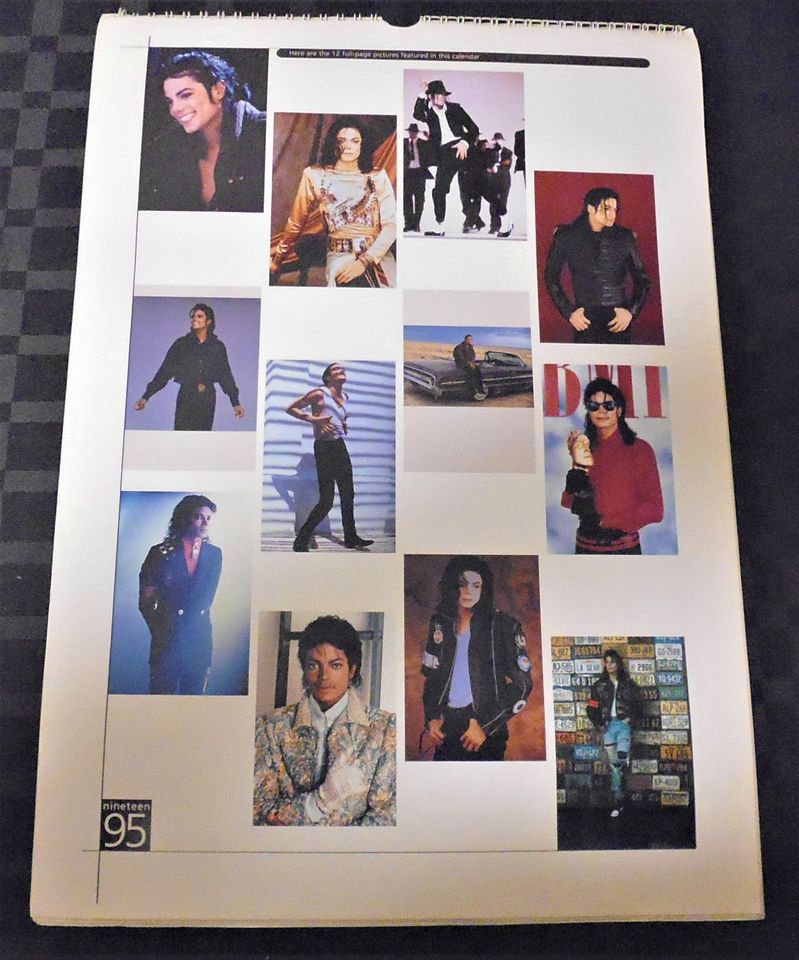 Michael Jackson Kalender 1995 Oliver Books Spiralbindung 30 x 42 in Coburg