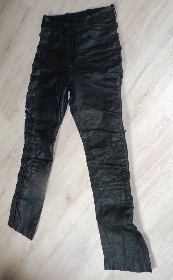 Lederhose zum Schnüren Größe 38 Motorradhose in Wegberg