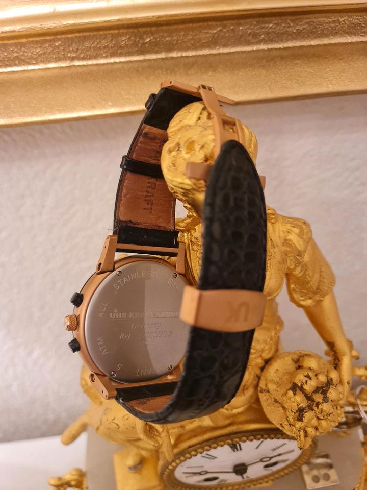 uhr Kraft Essen XXL Uhr rosegold  armbanduhr chronograph defekt in Westhausen