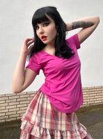 kurzarm neon sport shirt oversized leicht 36/38 s/m y2k 80s wave Hessen - Friedberg (Hessen) Vorschau