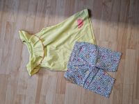 Süßes Sommer Set Top gelb + kurze Hose schwarz weiss bunt 122 128 Bayern - Rattelsdorf Vorschau