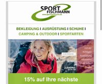 15 % Sport Fischmann Coupon Rabatt Code Niedersachsen - Göttingen Vorschau