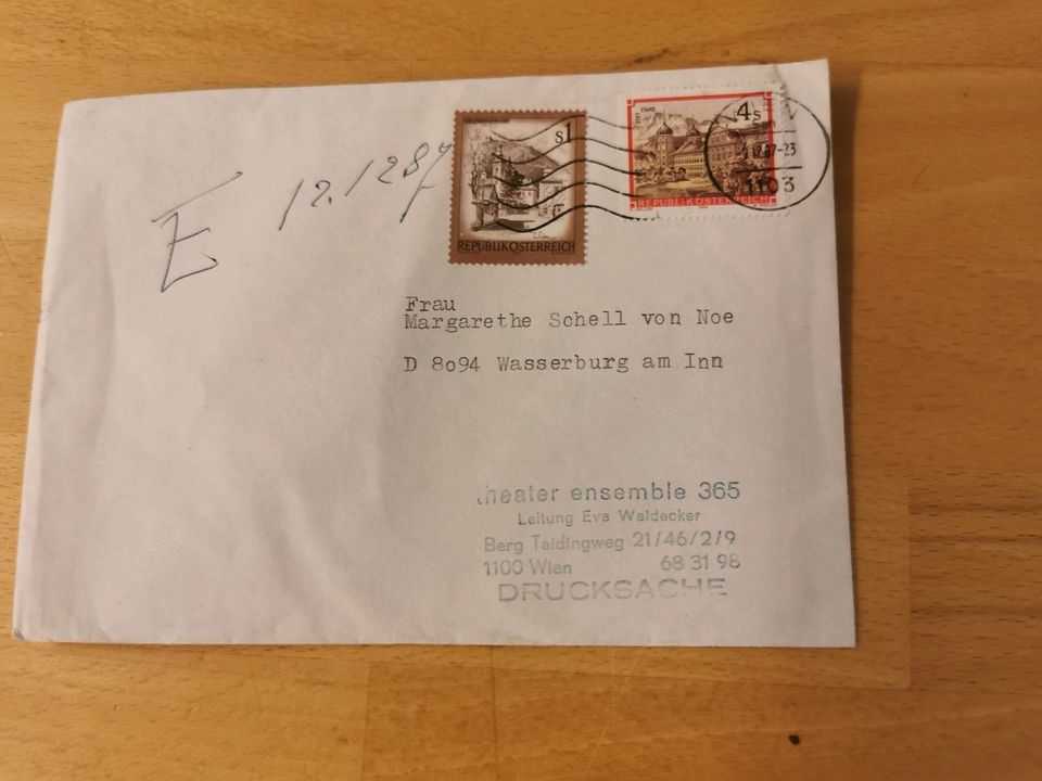 Brief an Margarethe Schell von Noé ungeöffnet in Silberhausen