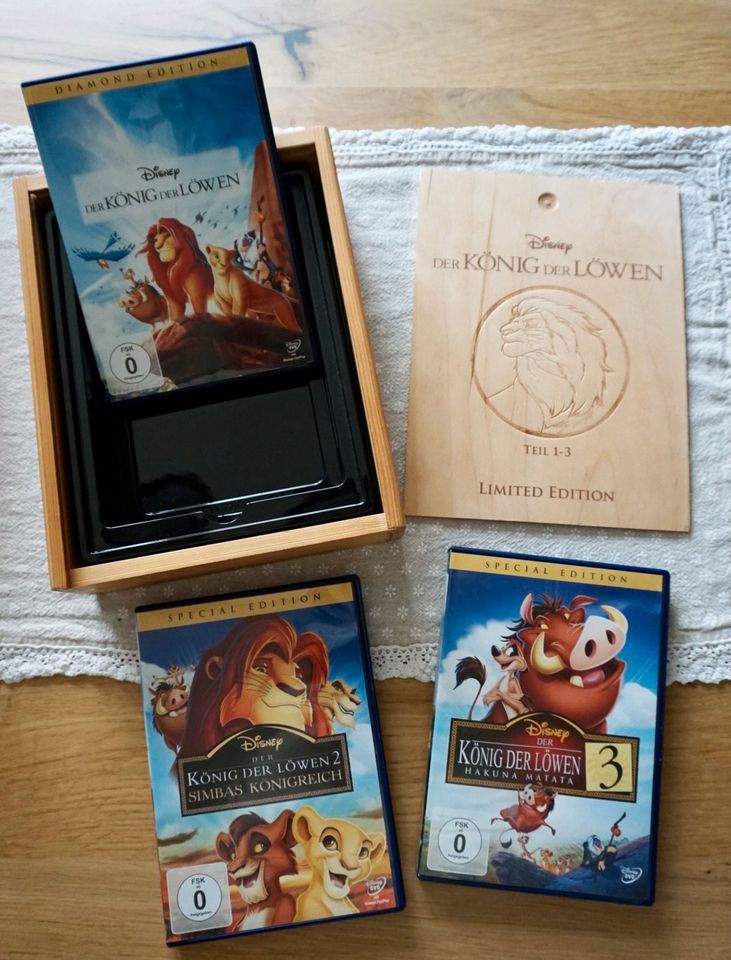 DVD Sammlung von Walt Disney KÖNIG DER LÖWEN Teil 1-3 in Wusterwitz