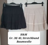 H&M Sommer Rock weiß grau 38 40 Baumwolle Hippie Boho Spitze Berlin - Neukölln Vorschau