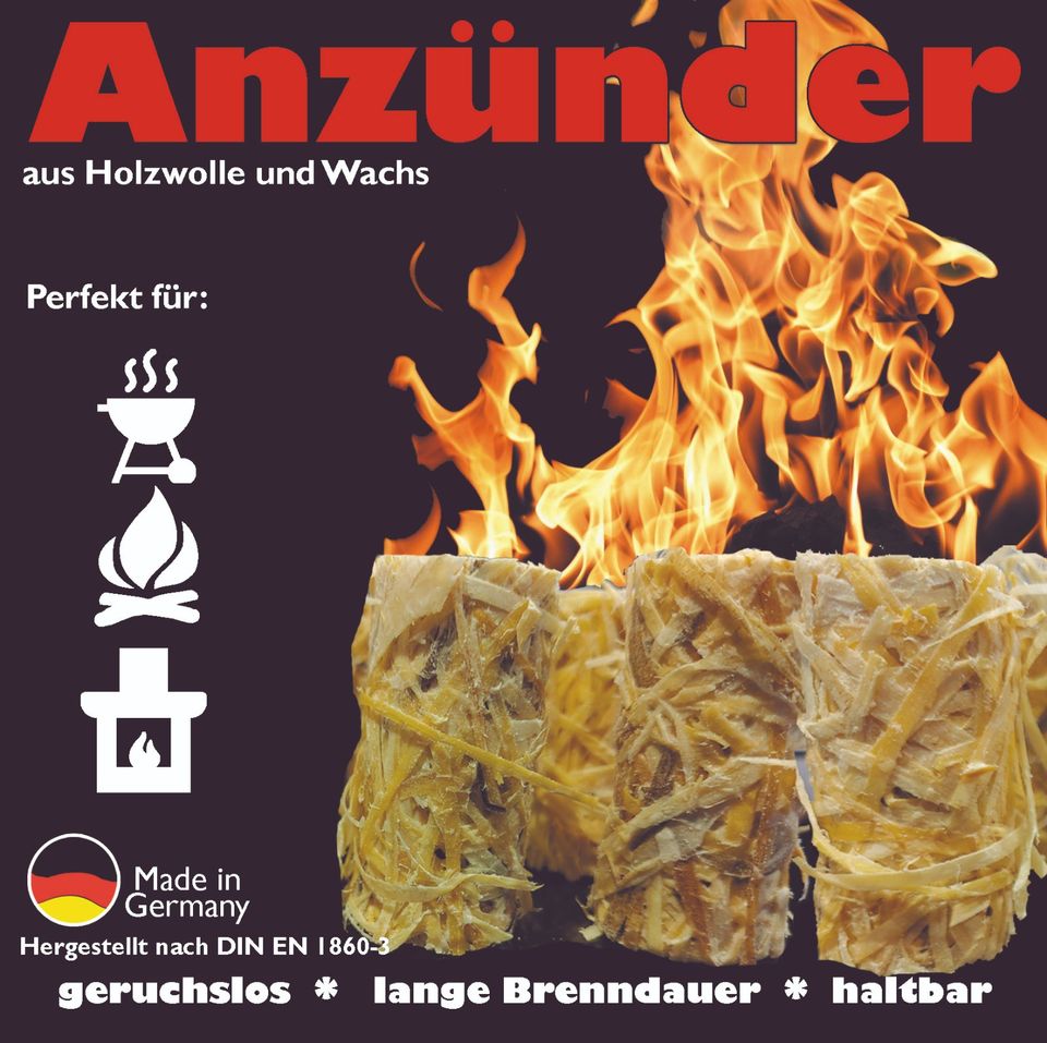 Holzwolleanzünder Kaminanzünder Ofenanzünder Grillanzünder ab 4 € in Südharz