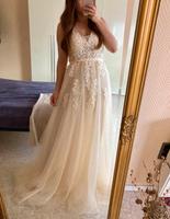 Braut Kleid in Beige , Gr.38, neu Baden-Württemberg - Sandhausen Vorschau