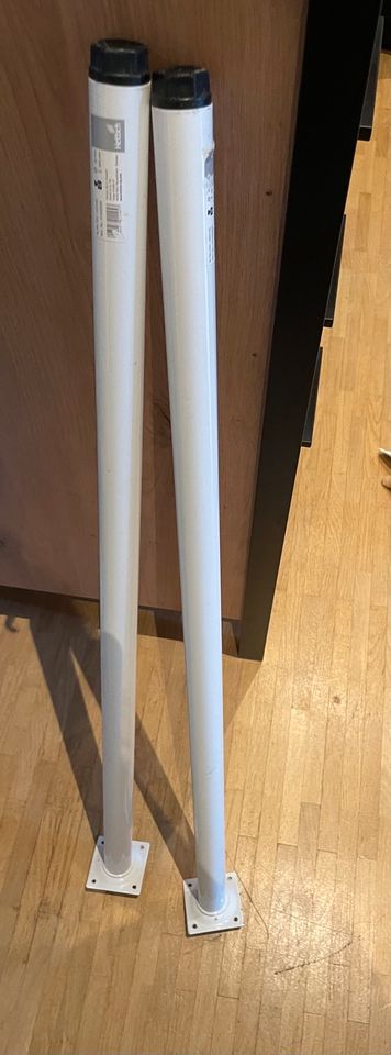 2 Weiße Tischbeine 80cm lang in Leipzig