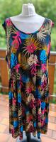 A-Linie-Sommer-Midi-Kleid schwarz/bt. 52/54, ärmellos, tailliert Bayern - Roth Vorschau