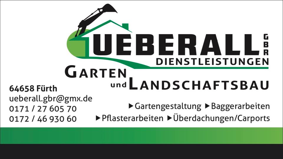 Garten- und Landschaftsbau, Baggerarbeiten in Fürth