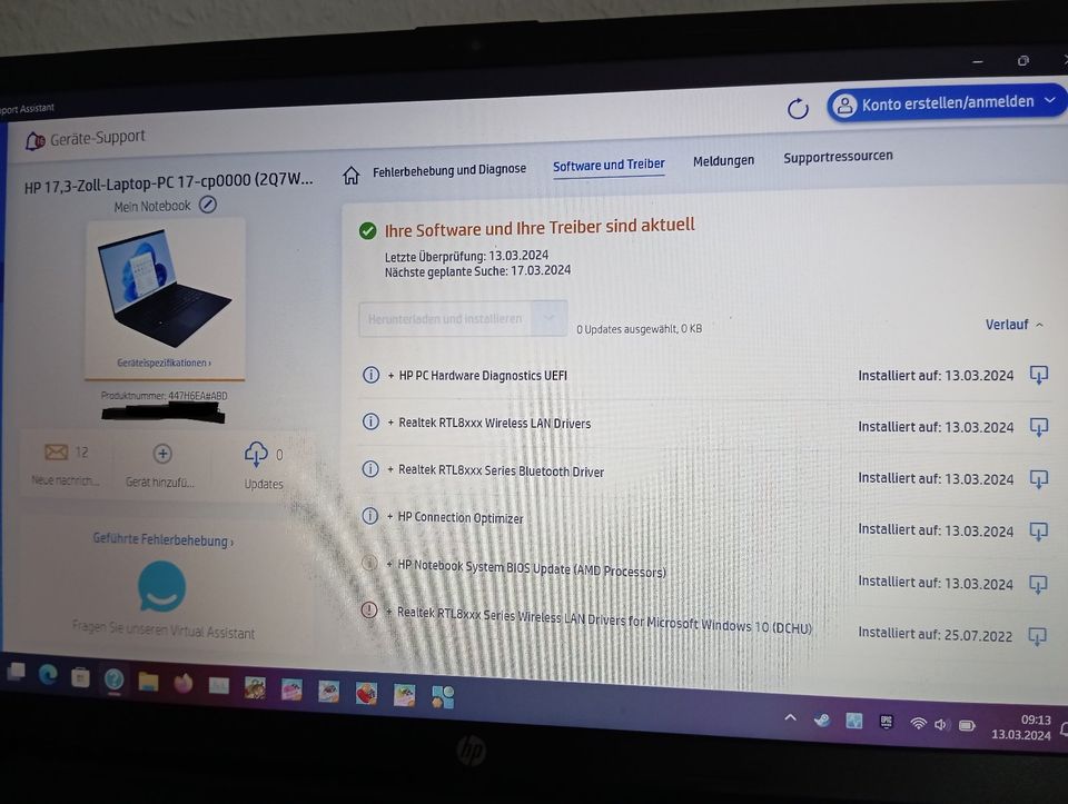 HP Laptop 17 Zoll AMD Ryzen 3 5300u in Sprockhövel