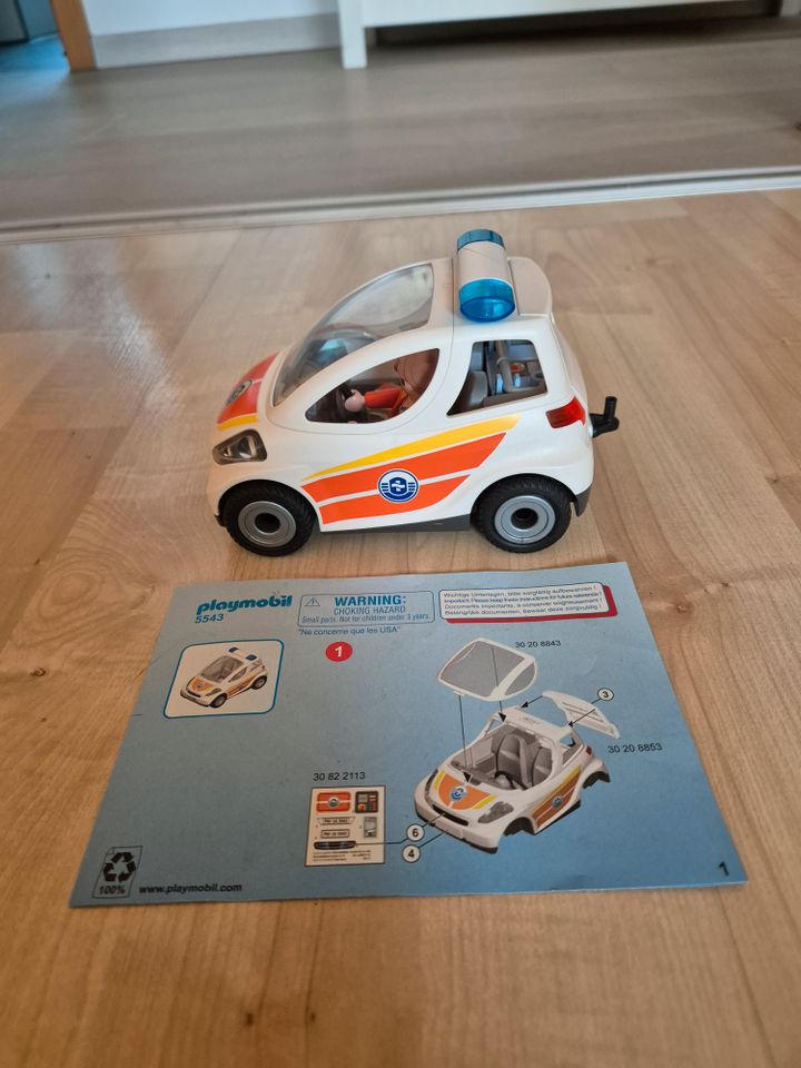 Playmobil 5543 Notarztfahrzeug + 5544 Notarztmotorrad in Gleichen