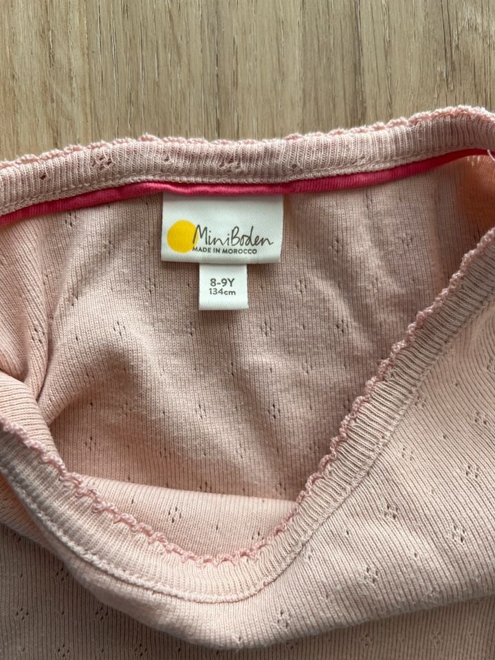 Mini Boden - Pointelle Shirt - rosa - Größe 134 in Bad Salzdetfurth