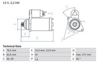 Anlasser VW T5 2.5 diesel Bosch 0986020270 Mecklenburg-Vorpommern - Boizenburg/Elbe Vorschau