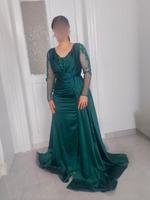 Abendkleid Dunkelgrün Smaradgrün Abiye Elbise Yeşil Seitenschlepe Thüringen - Gera Vorschau