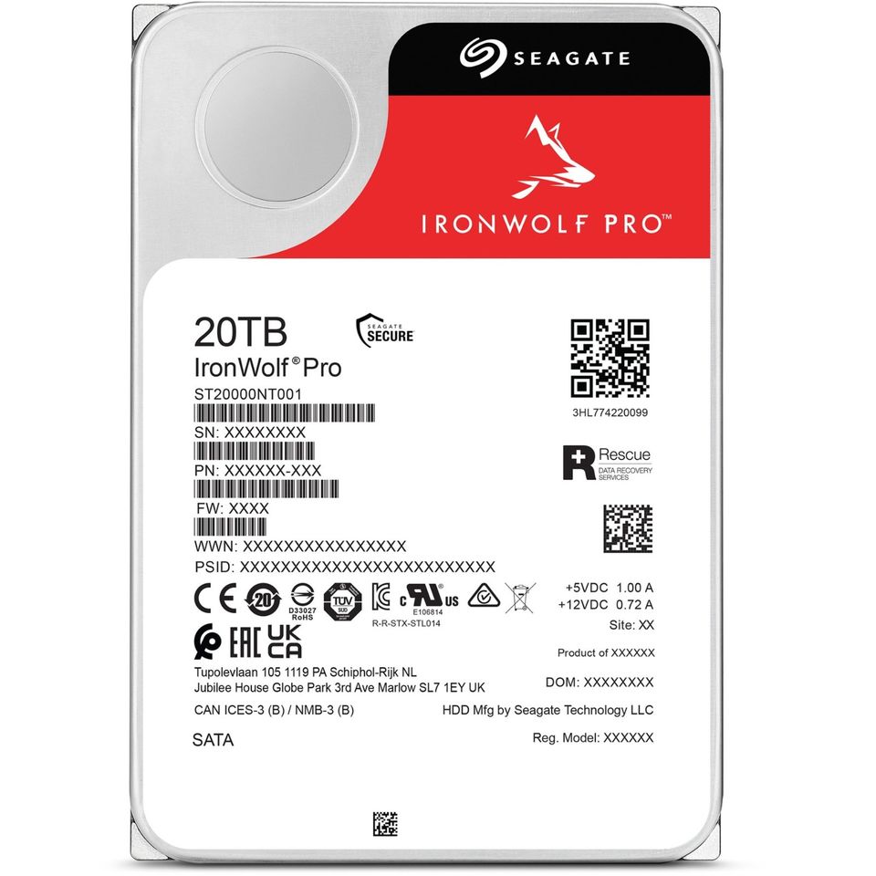 Seagate IronWolf Pro NAS 20 TB CMR, Festplatte SATA 6 Gb/s, 3,5" in Lübeck