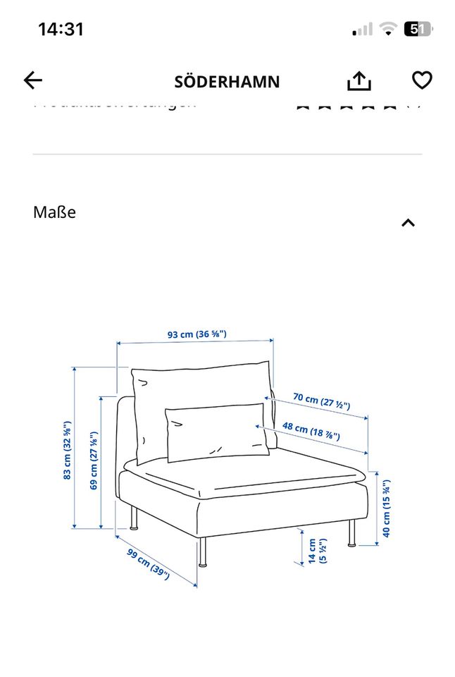 Sofa Söderhamn in Bühl